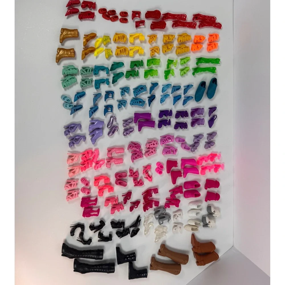 Huge Lot of Barbie Shoes Variety Heels Boots Sandals Sneakers Accessories